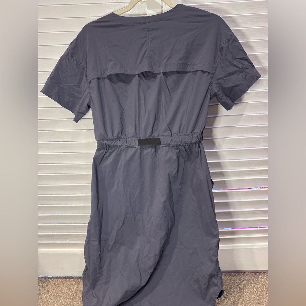 REI Co-op Gray Shirt Dress Womens M Belted Button Front Outdoor - Picture 2 of 4